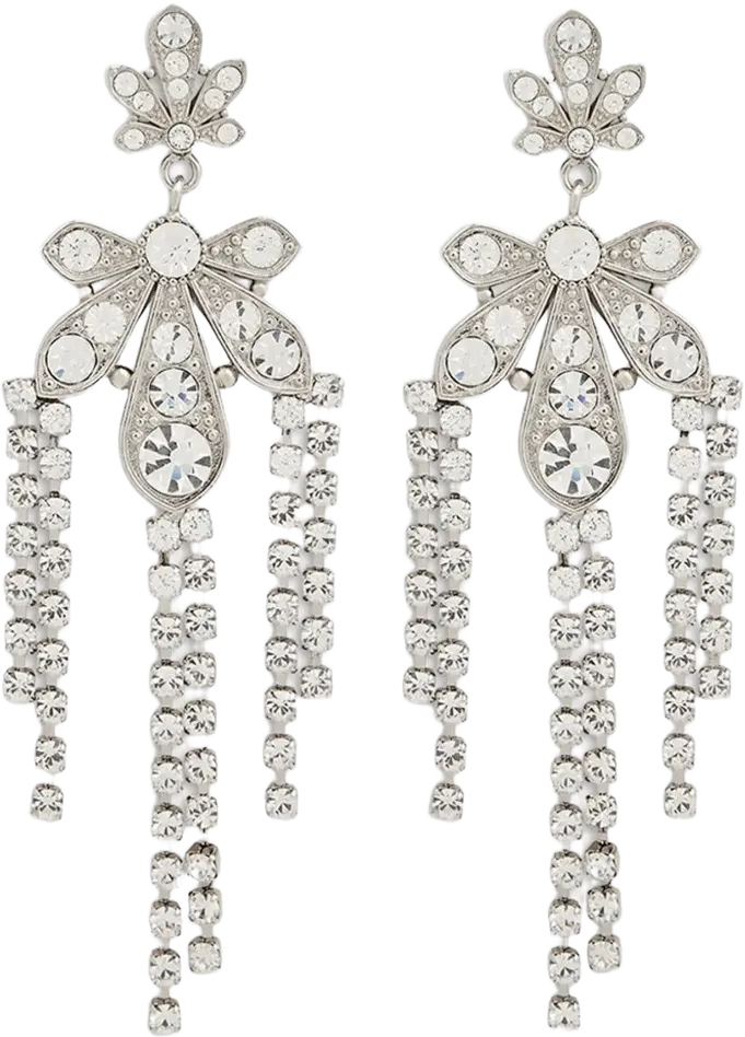 chandelier crystal-embellished earrings