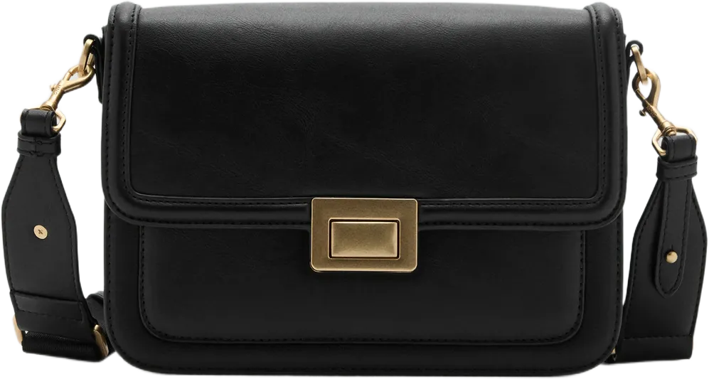 Crossbody bag with flap