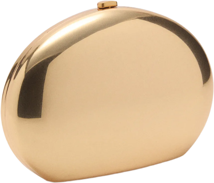 Metallic clutch handbag