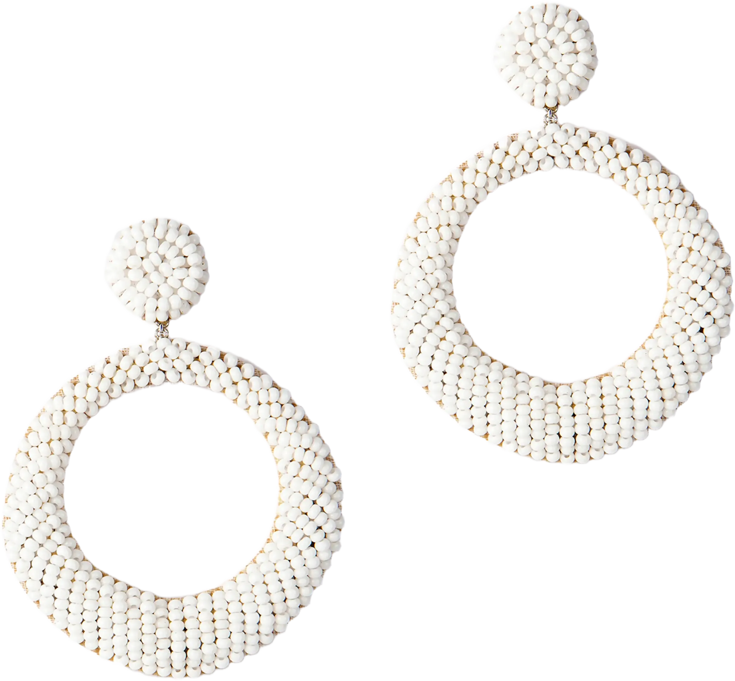 Deepa Gurnani Asta Beaded Hoop Drop Earrings