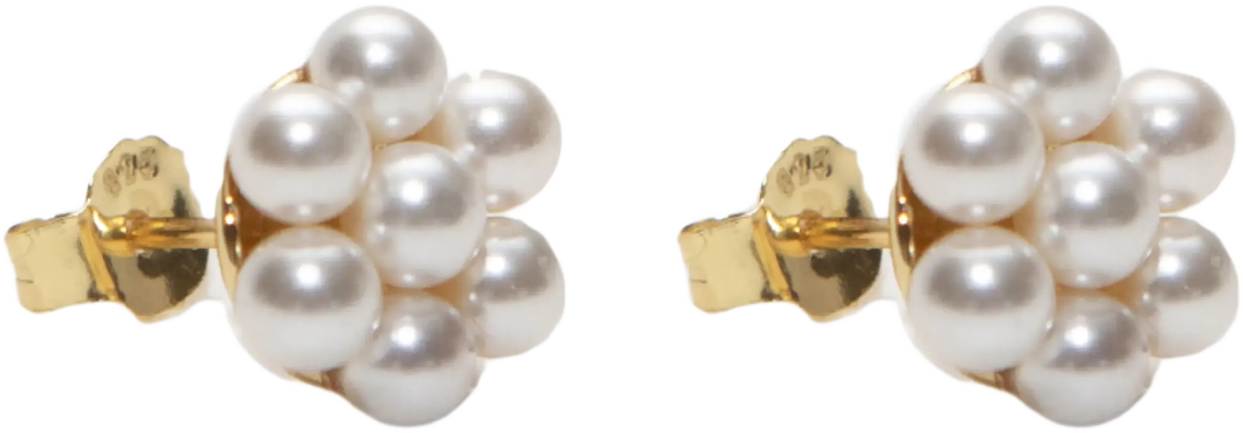 Argento Vivo Sterling Silver Faux Pearl Flower Stud Earrings