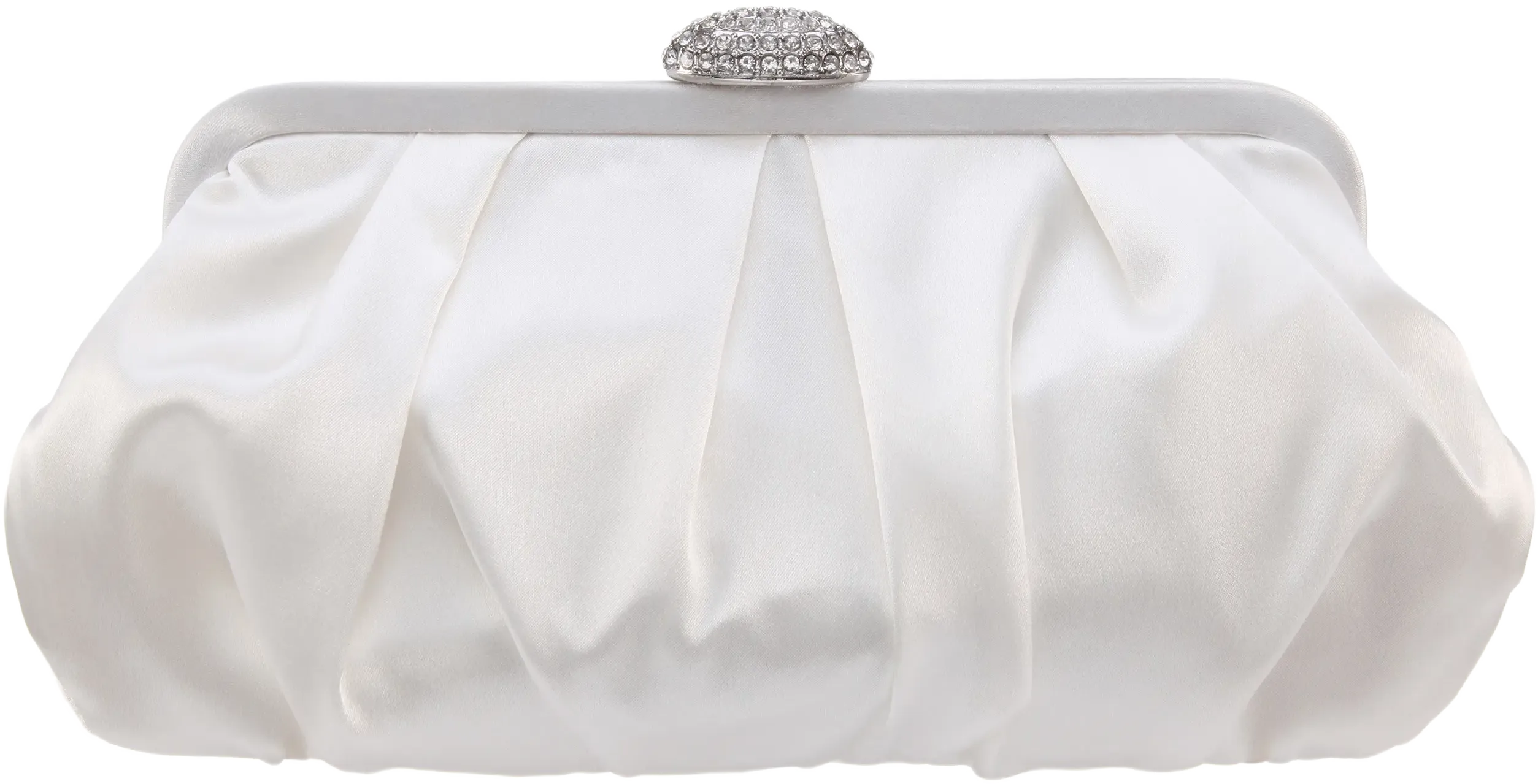 Nina Concord Pleated Satin Frame Clutch