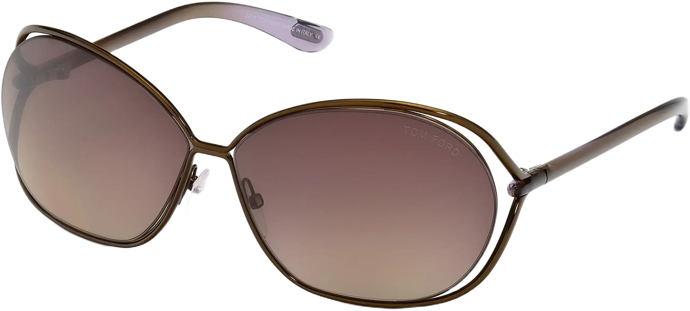 TOM FORD Carla 66mm Oversized Round Metal Sunglasses
