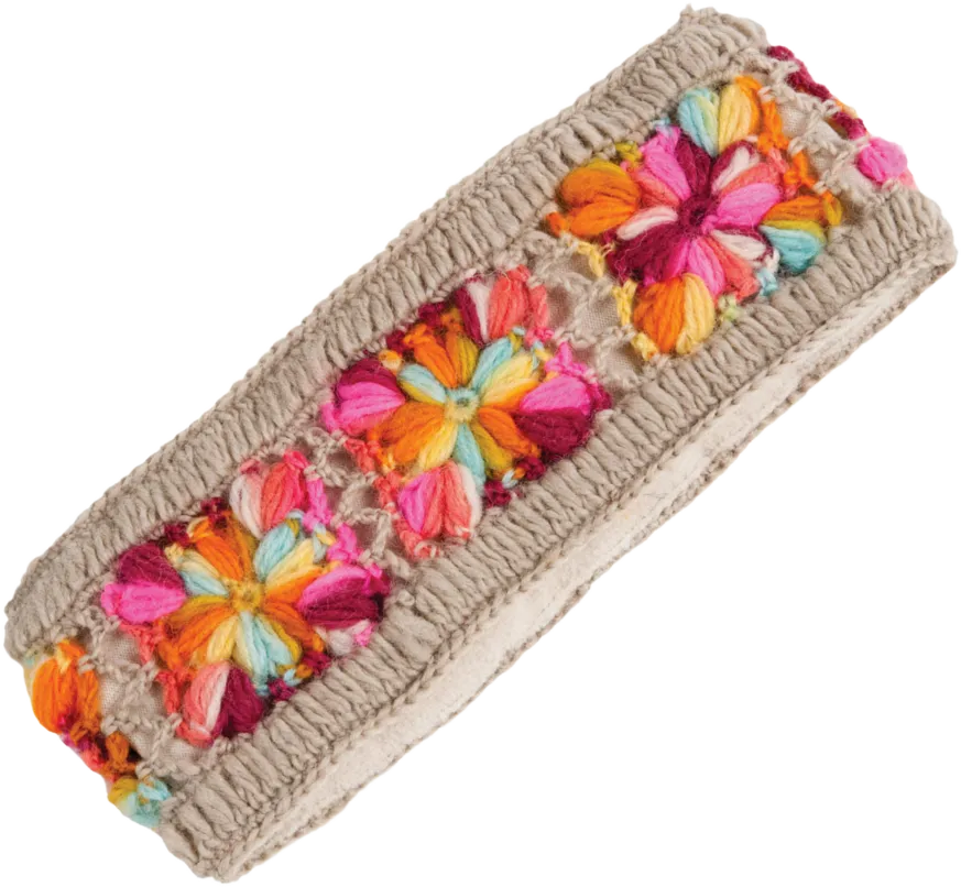 Nirvana Designs Flower Crochet Headband- MULTI's