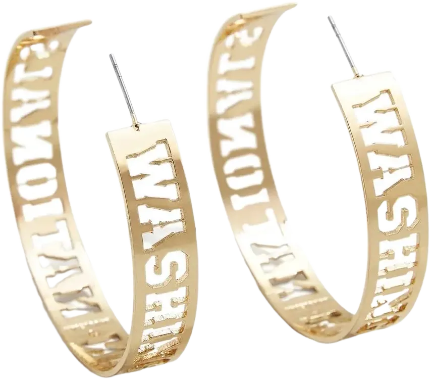WEAR by Erin Andrews x Baublebar Washington Nationals Large Cutout Hoop Earrings