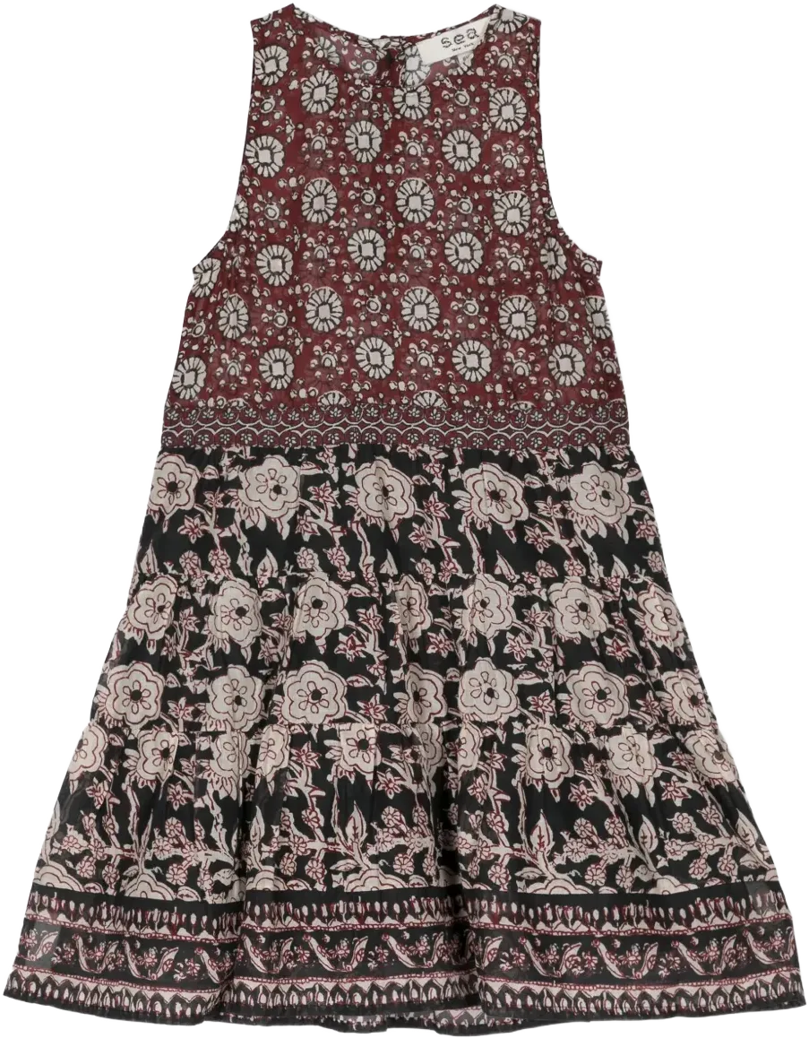 Danae floral-print tiered dress