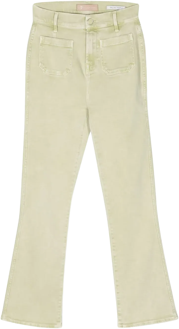high-rise slim-kick jeans