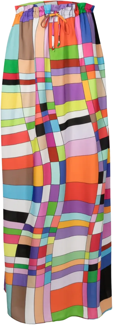 geometric-print maxi skirt