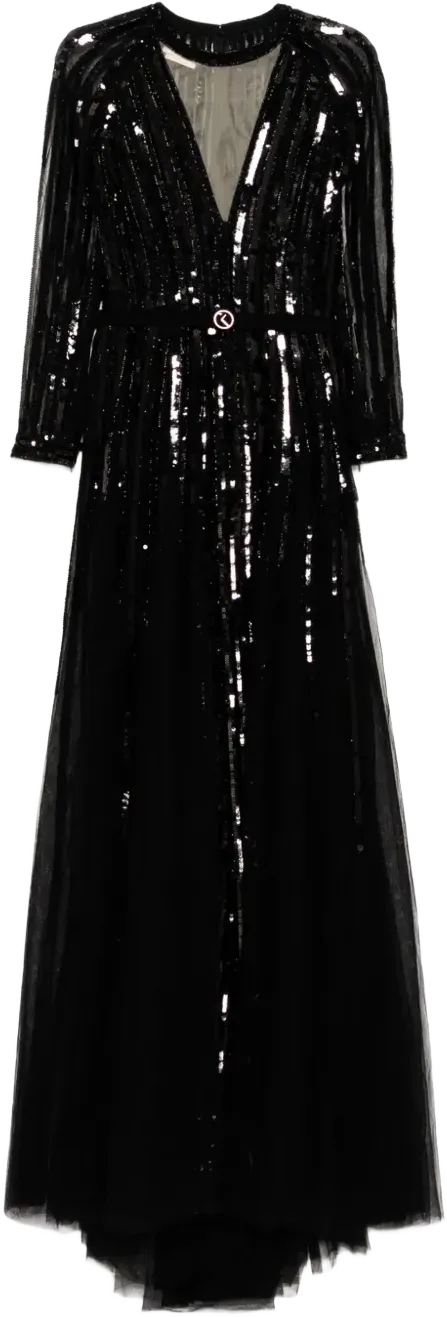 sequin long dress