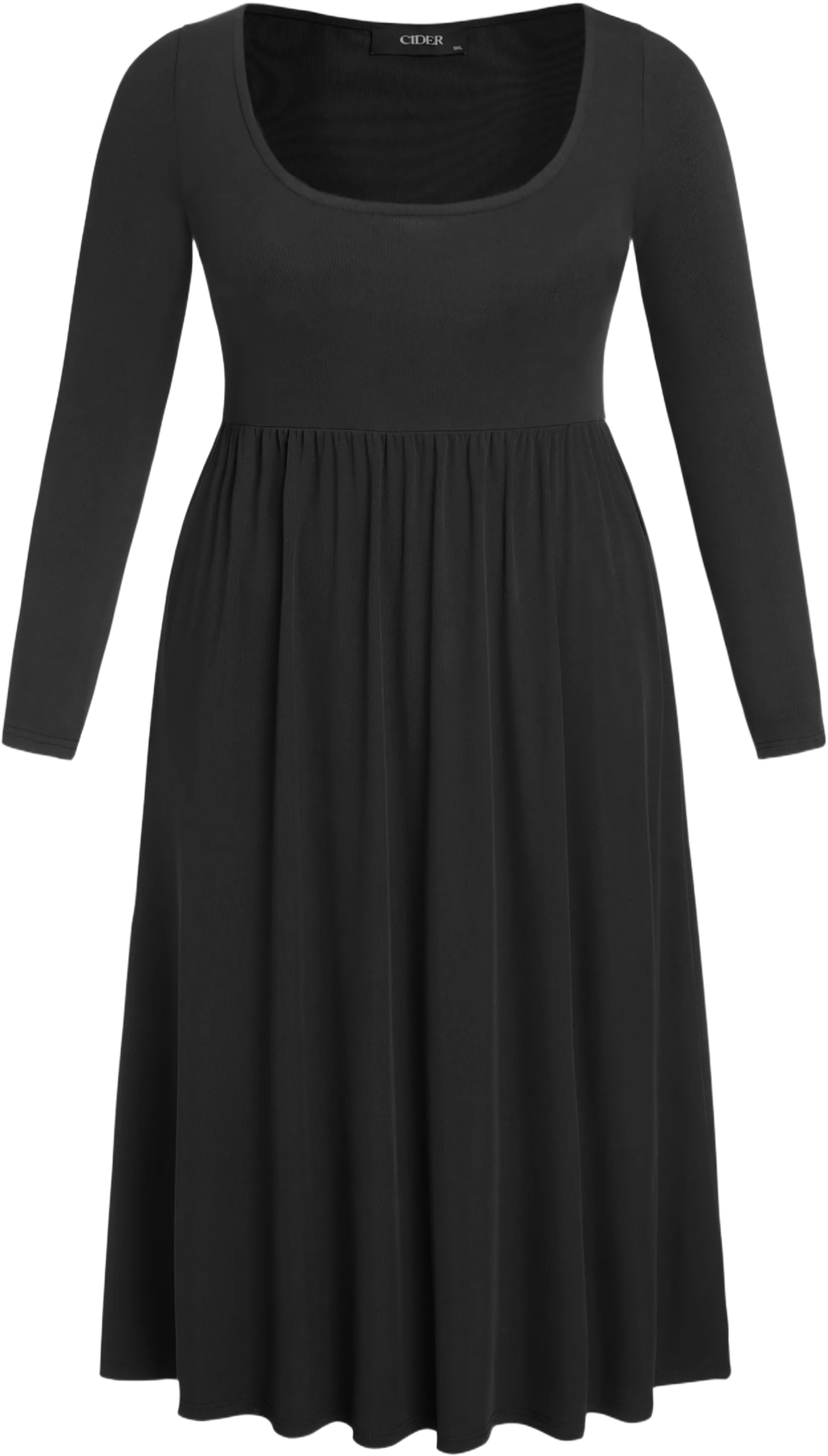  Scoop Neck Ruffle Hem Maxi Dress Curve & Plus