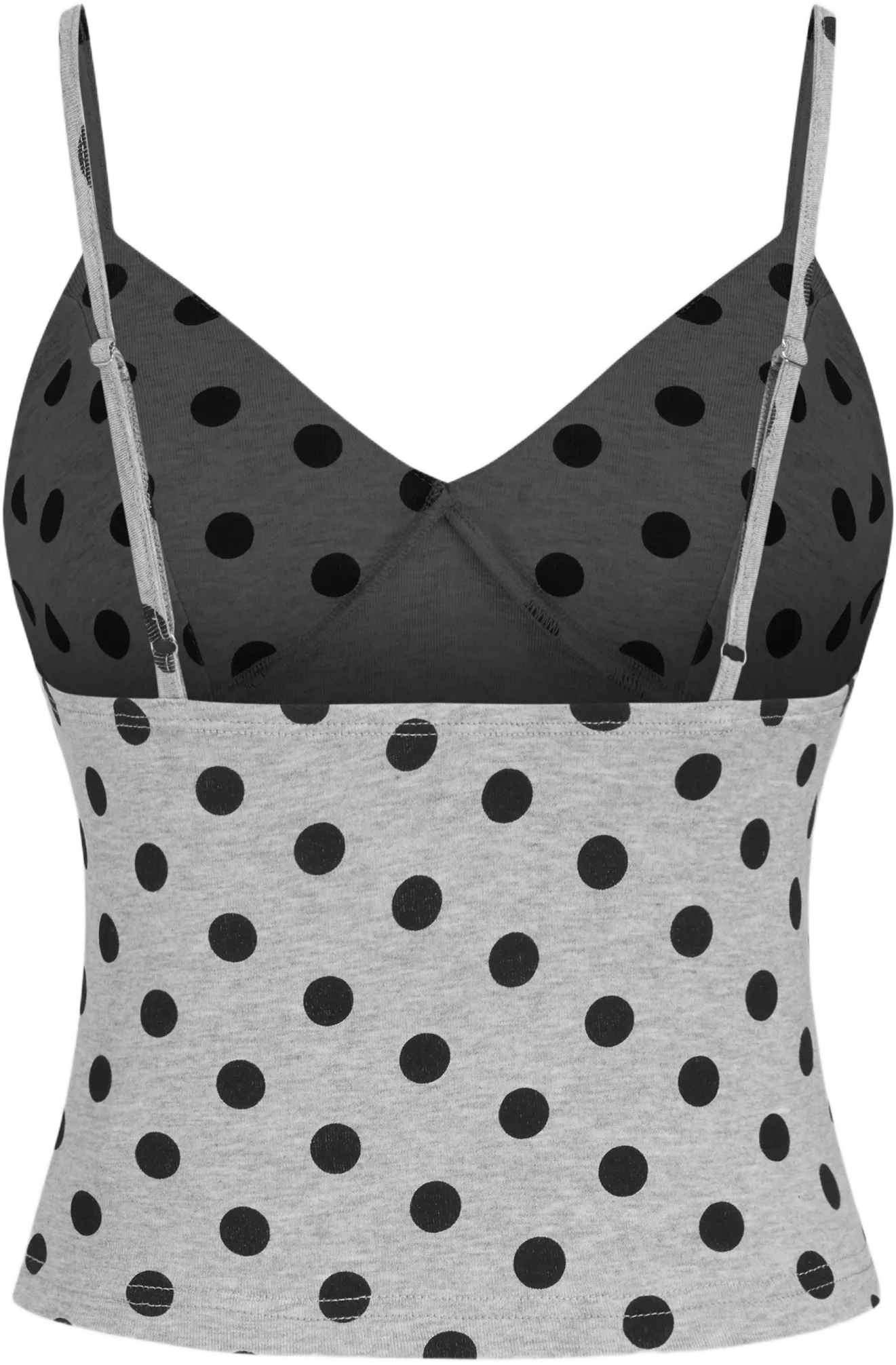 Polka Dot Crop Cami Top & Low Rise Mini Skirt