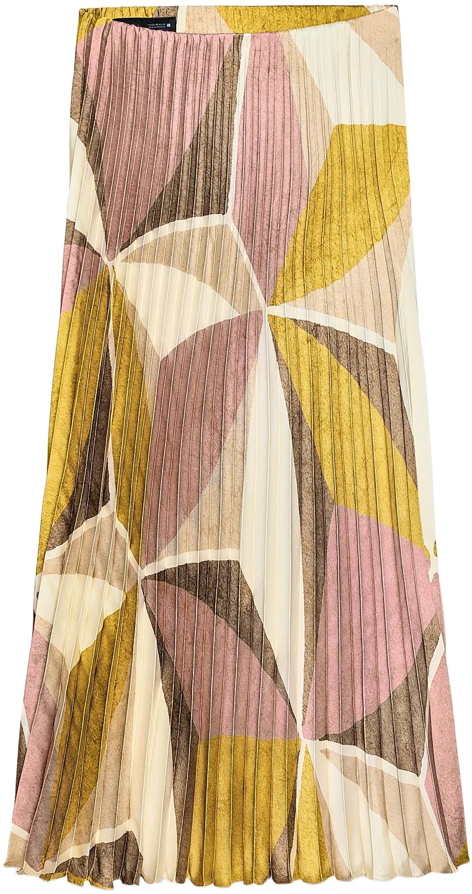 GEOMETRIC PRINT PLEATED SKIRT