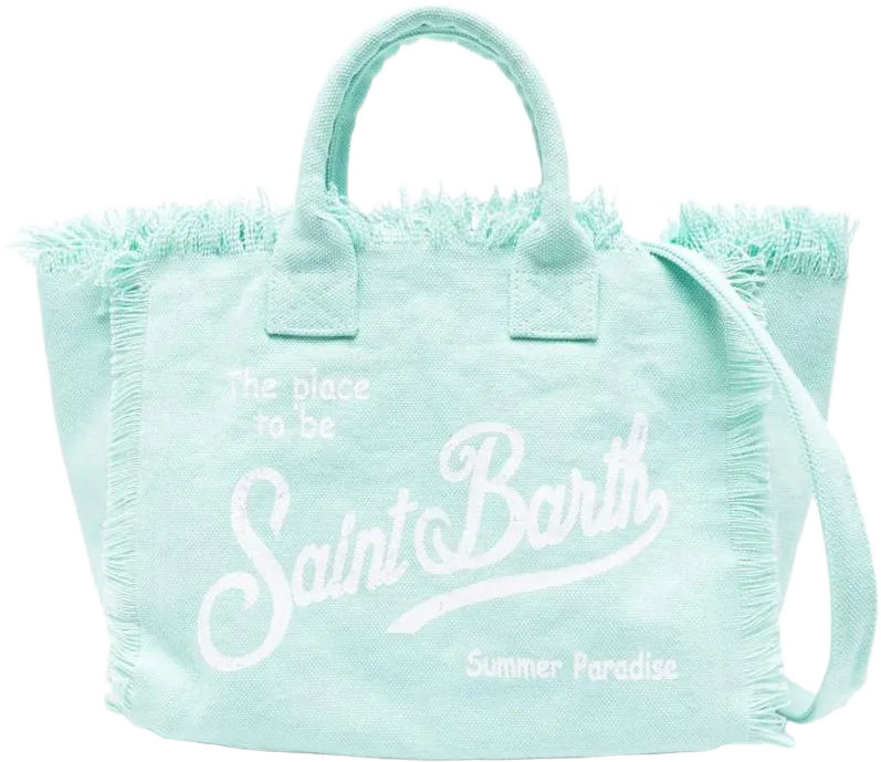 Mc2 Saint Barth Women's Blue 'Colette' Aqua Cotton Tote Bag