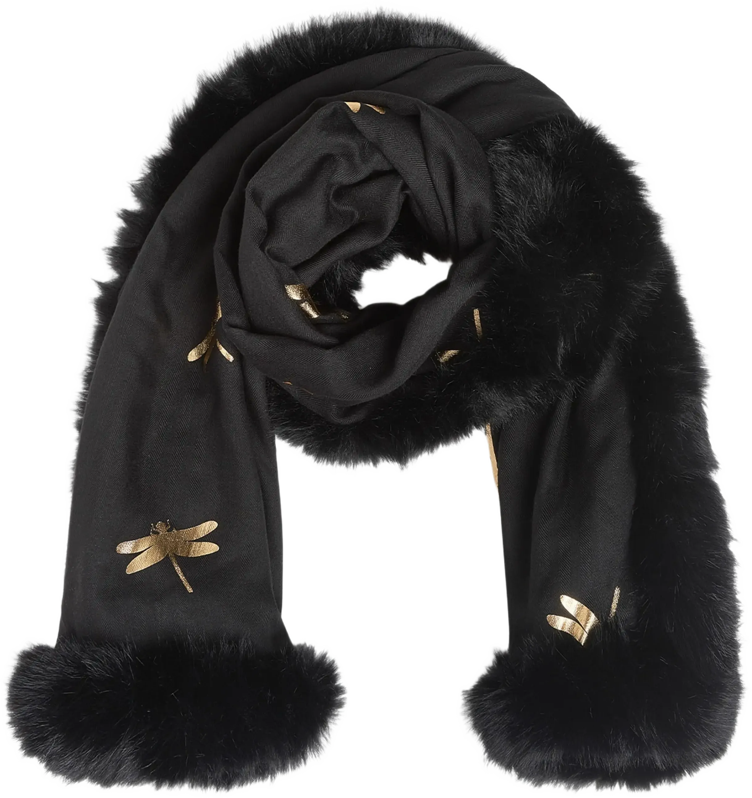 Cynthia Rowley Faux Fur Trim Wrap