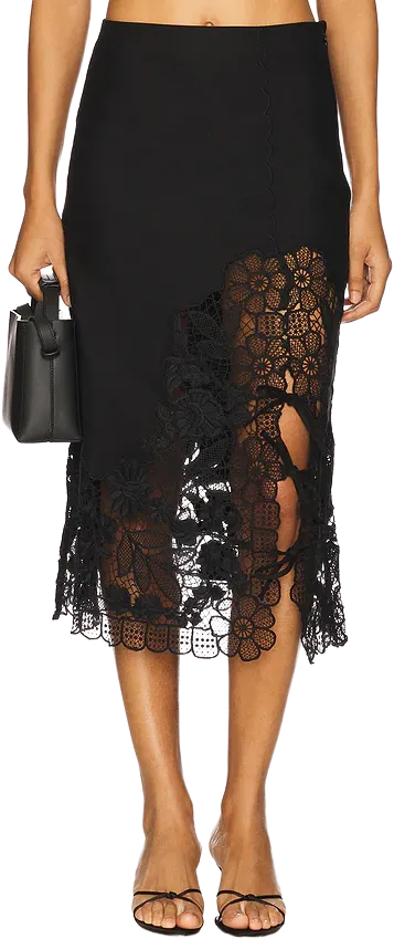 Katharine Embroidery Tie Skirt Sea