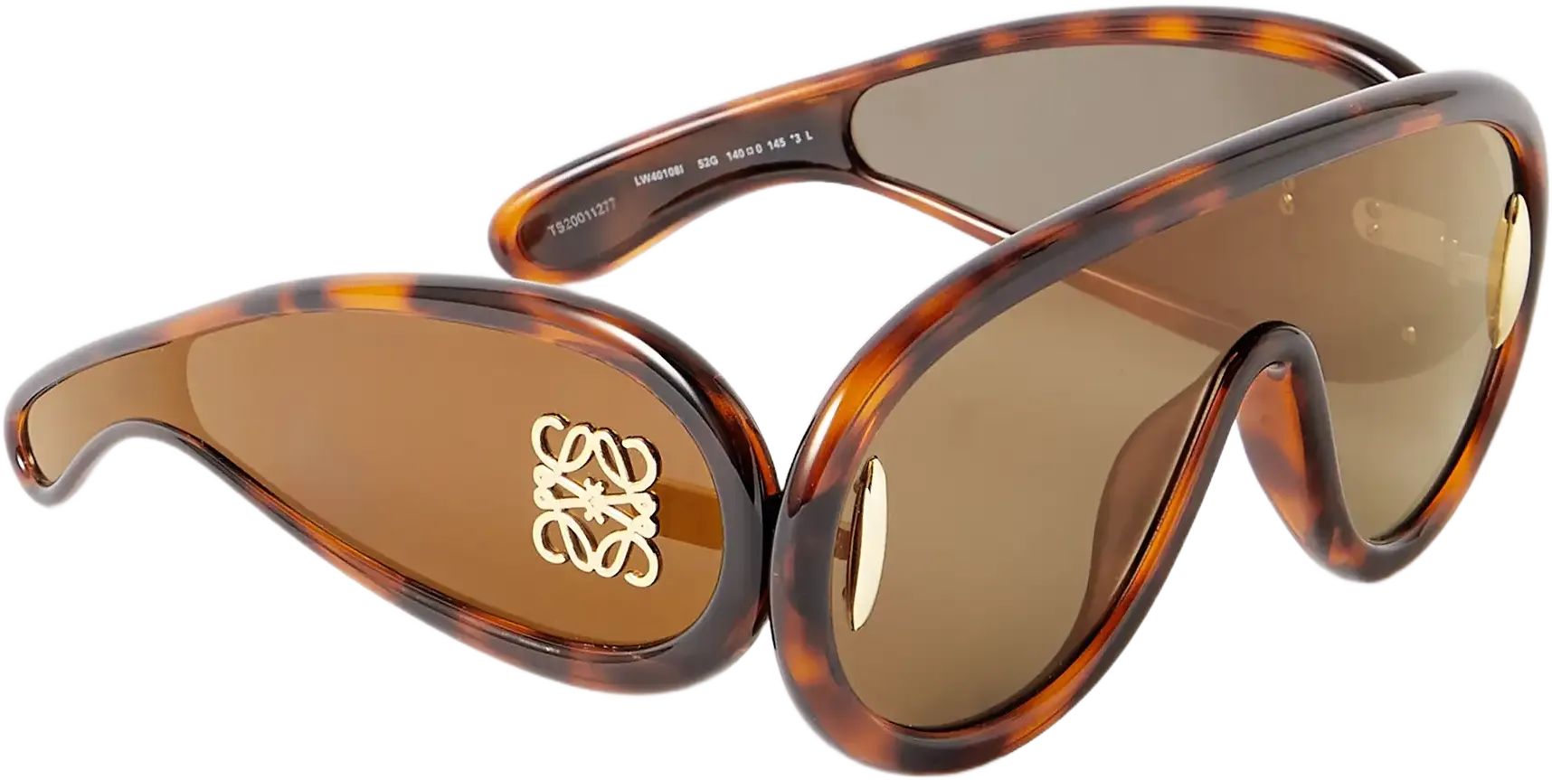 Wave Mask oversized aviator-style tortoiseshell acetate sunglasses