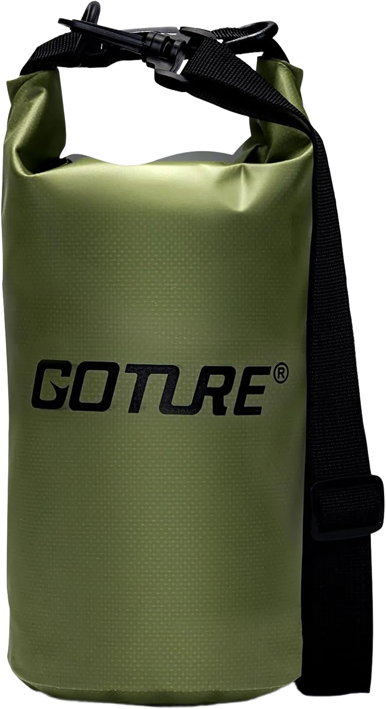 Goture Dry Bag, 2L Waterproof Fishing Tackle Bag with Shoulder Straps, 500D PVC Small Dry Sack Waterproof Bag, Outdoor Dry Bags for Kayaking,Boating,Fishing,Camping,Travel, Gifts for Men Women