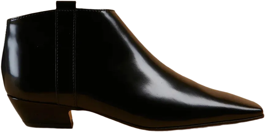 Leather Ankle Boot - Black