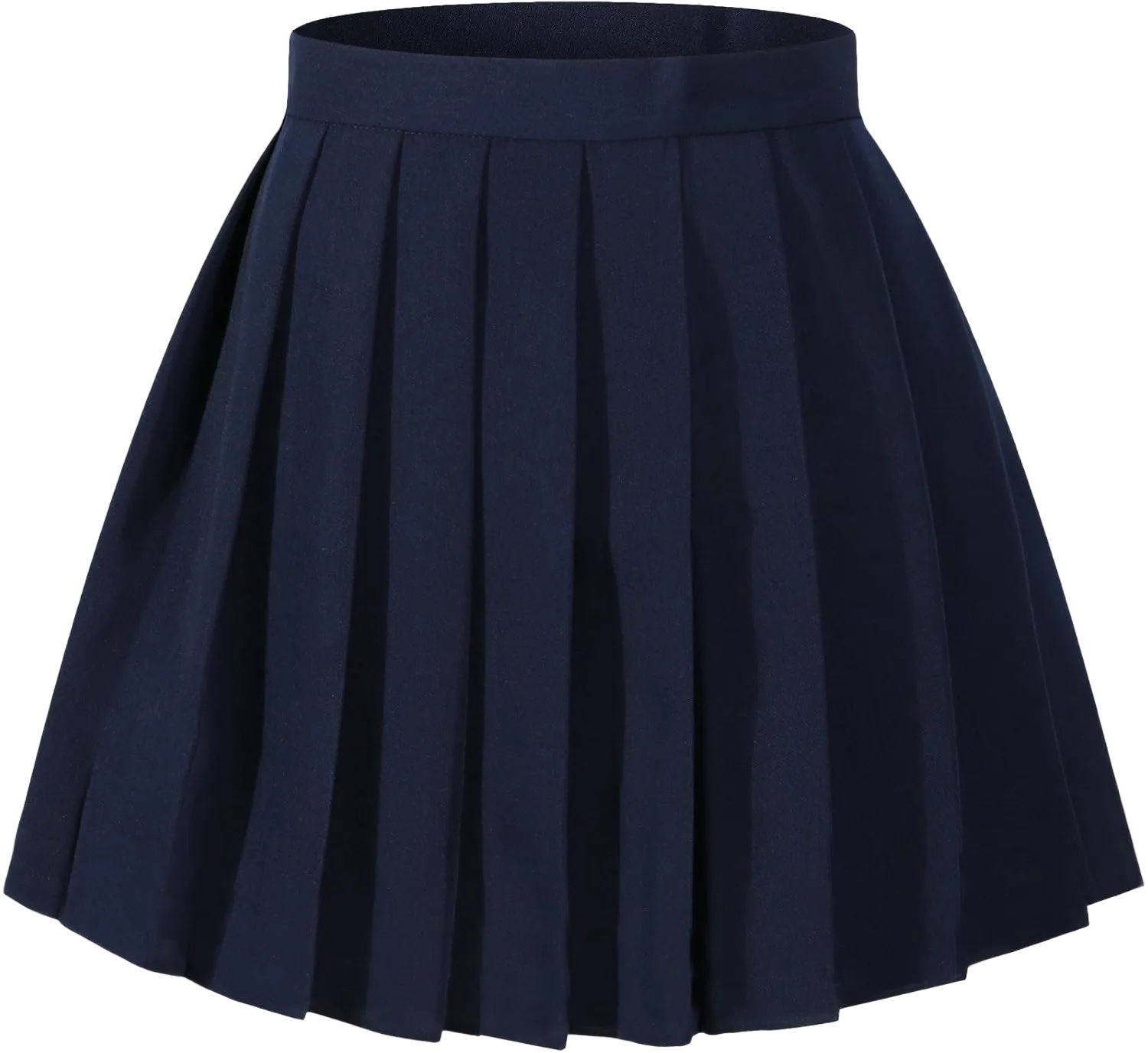 Girls Plaid Pleated School Uniform Skirts Women Short Mini Cosplay Costumes 6 Dark Blue
