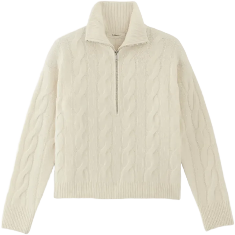 The Cable Half-Zip in Luxe Merino