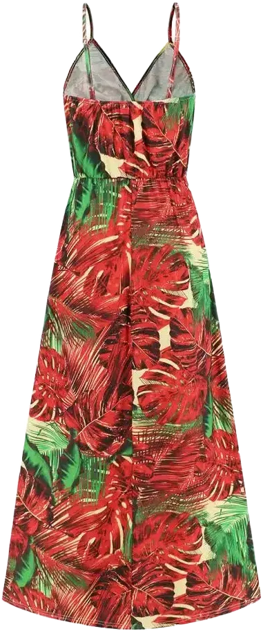 Women's Loose Fit Dress Floral Print Backless Maxi Dress