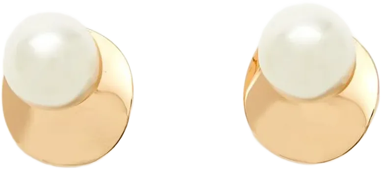 Faux Pearl Stud Earrings