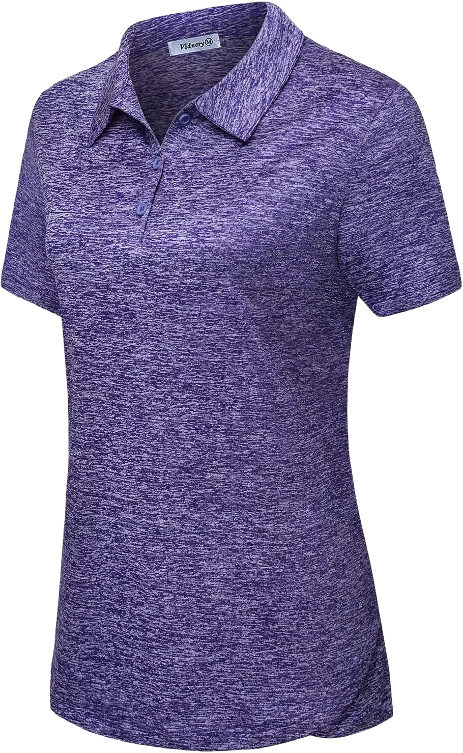 Vldnery Polo Shirts for Women 3-Button Collared Short Sleeve Moisture Wicking Athletic Loose Yoga Tennis Golf Shirts Medium Short Shirt Light Blue