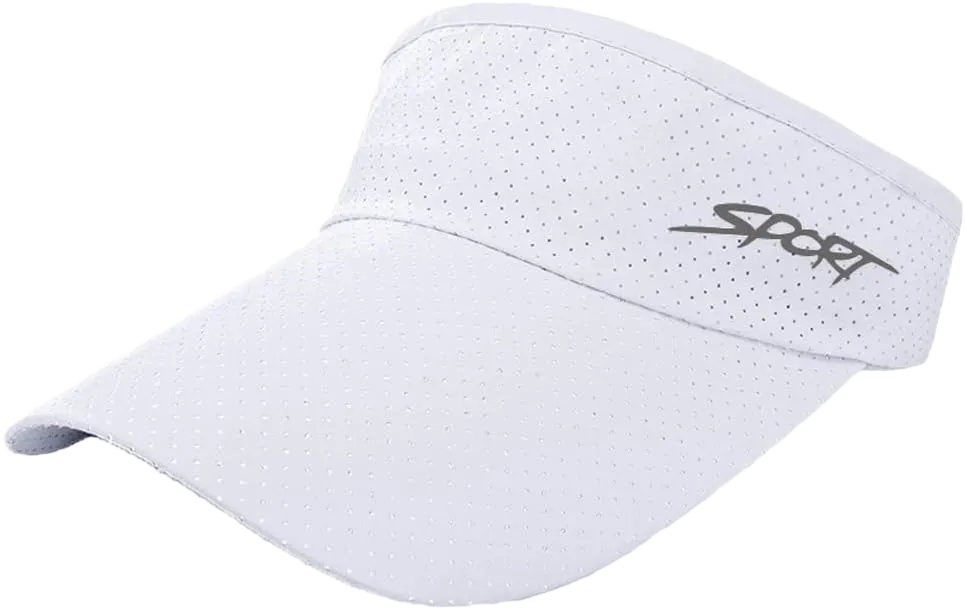 Sun Visors for Women Men Mesh Golf Visor Tennis Cap Summer Running Hats with Adjustable Strap One Size White