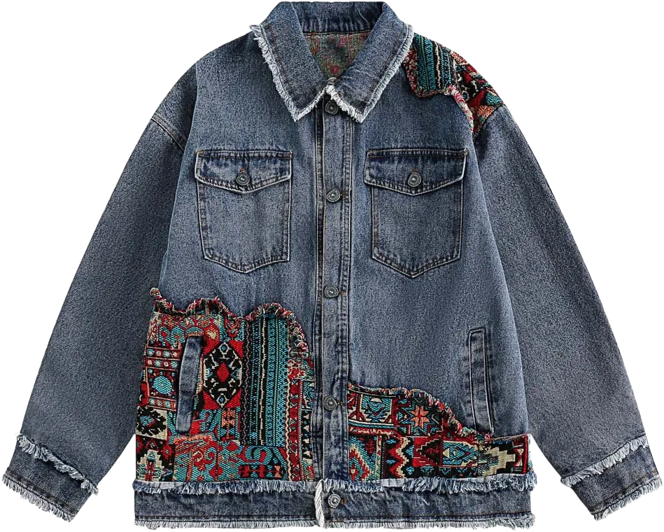Unisex Jacket Fall Vintage Denim Jacket Women's Clothing