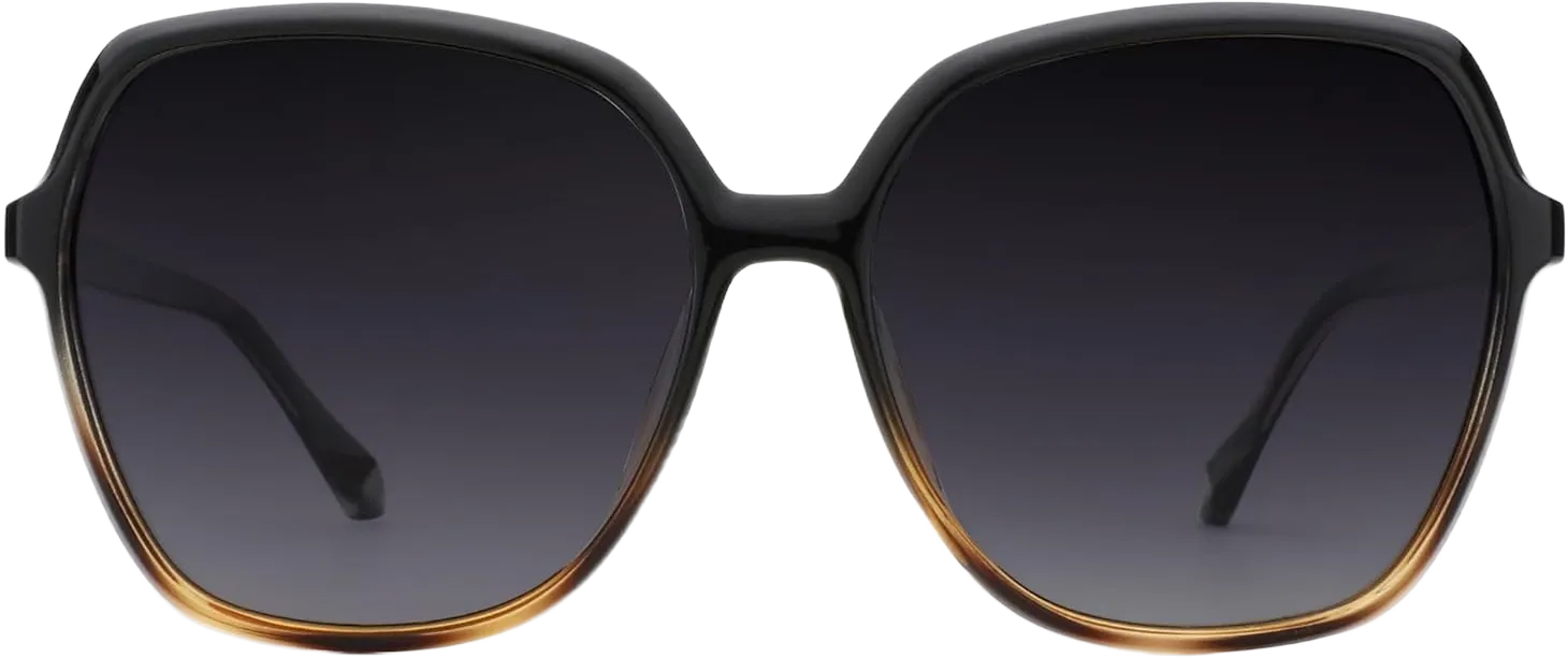 ZENOTTIC Polarized Sunglasses for Women Vintage Oversized Square Sun Glasses Ladies Shades UV400 Protection C03 Black-demi