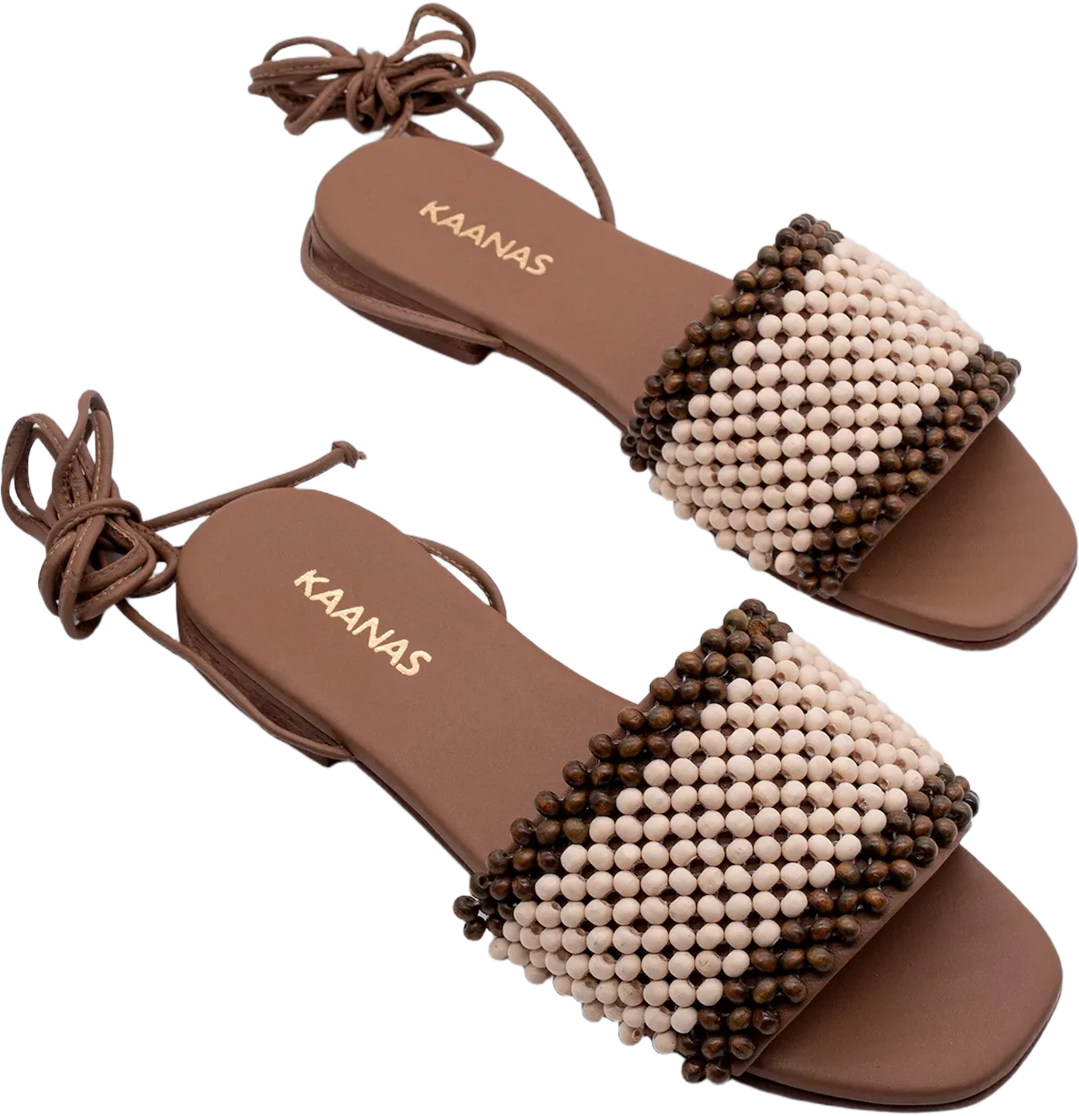 KAANAS Hope Hand beaded wrap around Sandal