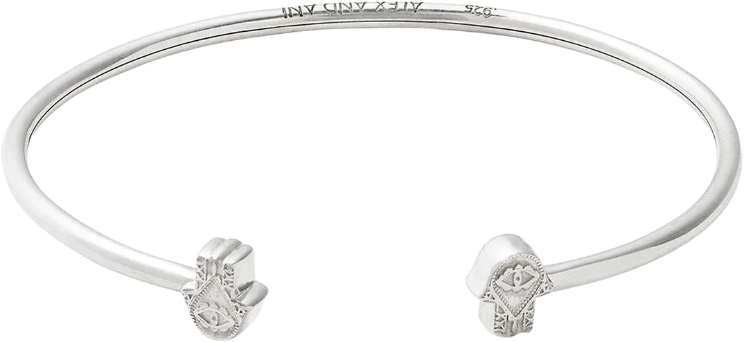 Alex and Ani Women's Hand of Fatima Cuff Bracelet Sterling Silver Bracelet