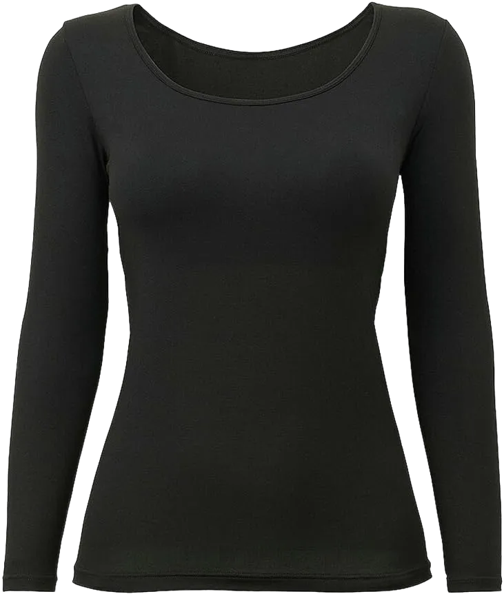 Womens Thermal Built-in Bra Padded Yoga Camisole Casual Long Sleeve T-Shirt