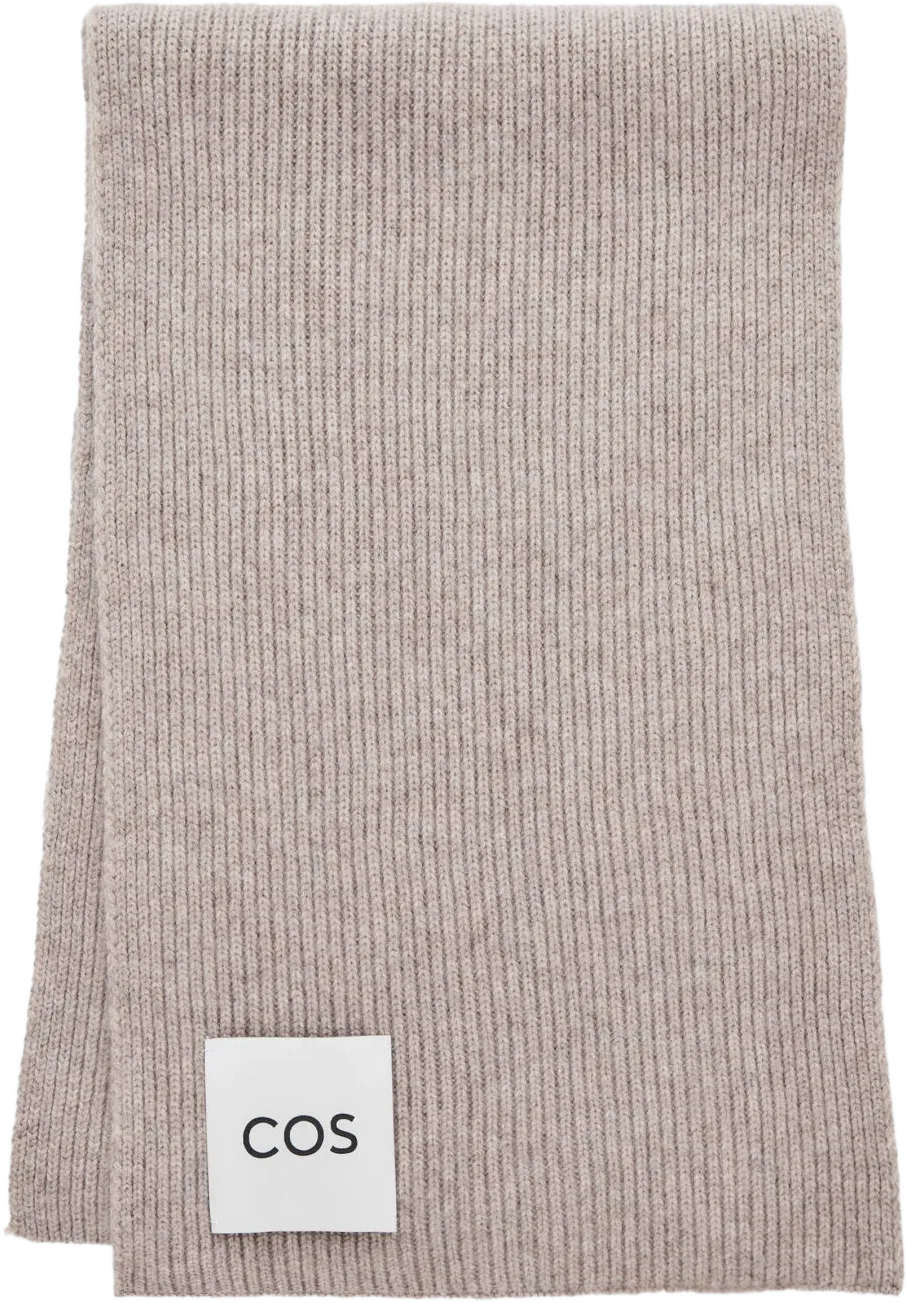 RIBBED WOOL AND CASHMERE SCARF