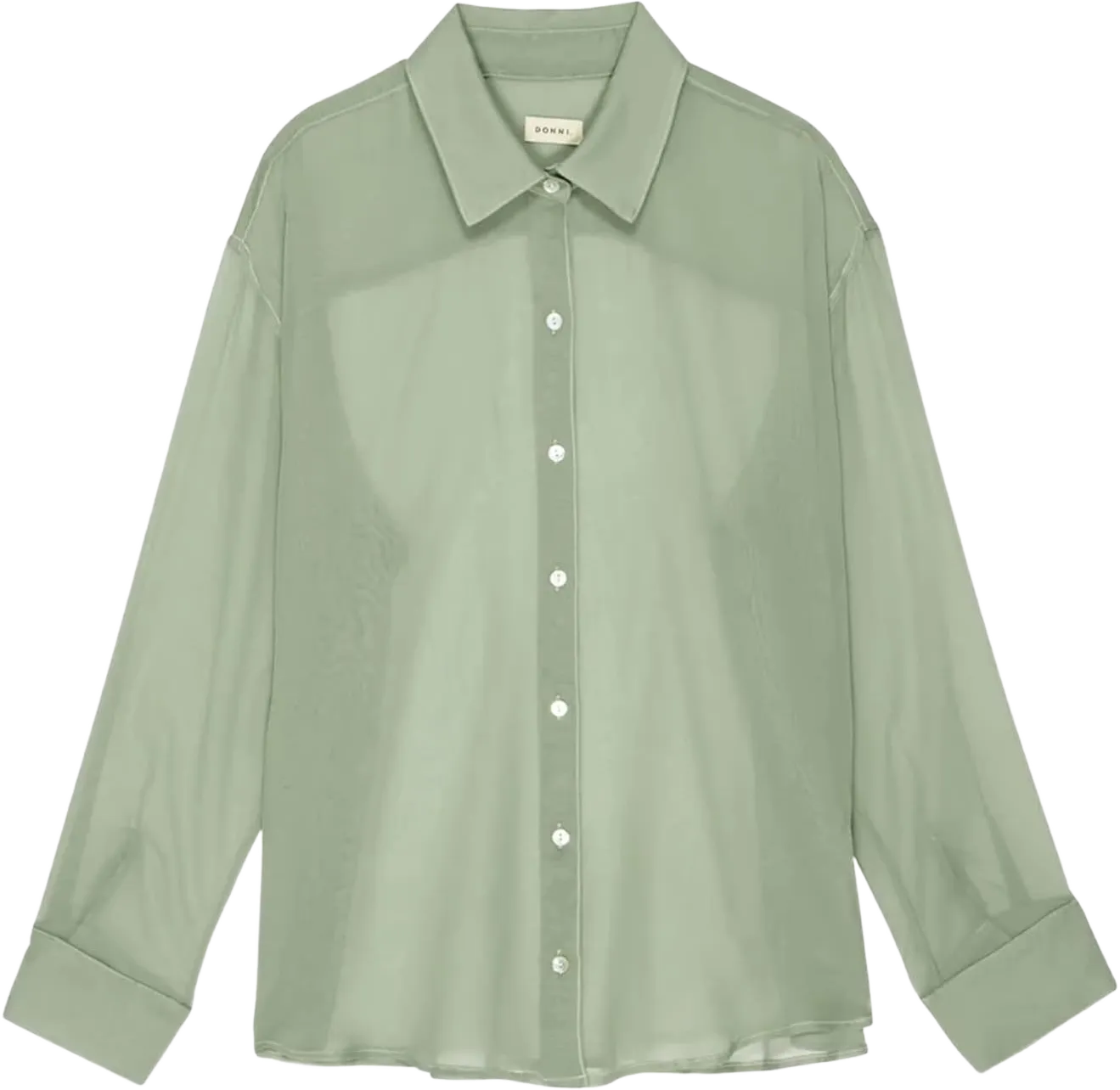 Women’s Sheer Button Up Shirt Y2K Long Sleeve Lapel V Neck Mesh Top Vintage See Through Basic Blouse Streetwear Small Green