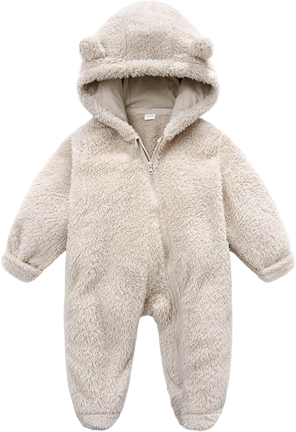Deals of The Day Clearance Today's Deals Winter Newborn Baby Boy Girl Solid Romper Unisex Infants Hooded Outfit Clothes Waffle Cotton Button Jumpsuits Amazon Clearance Items Daily Deals