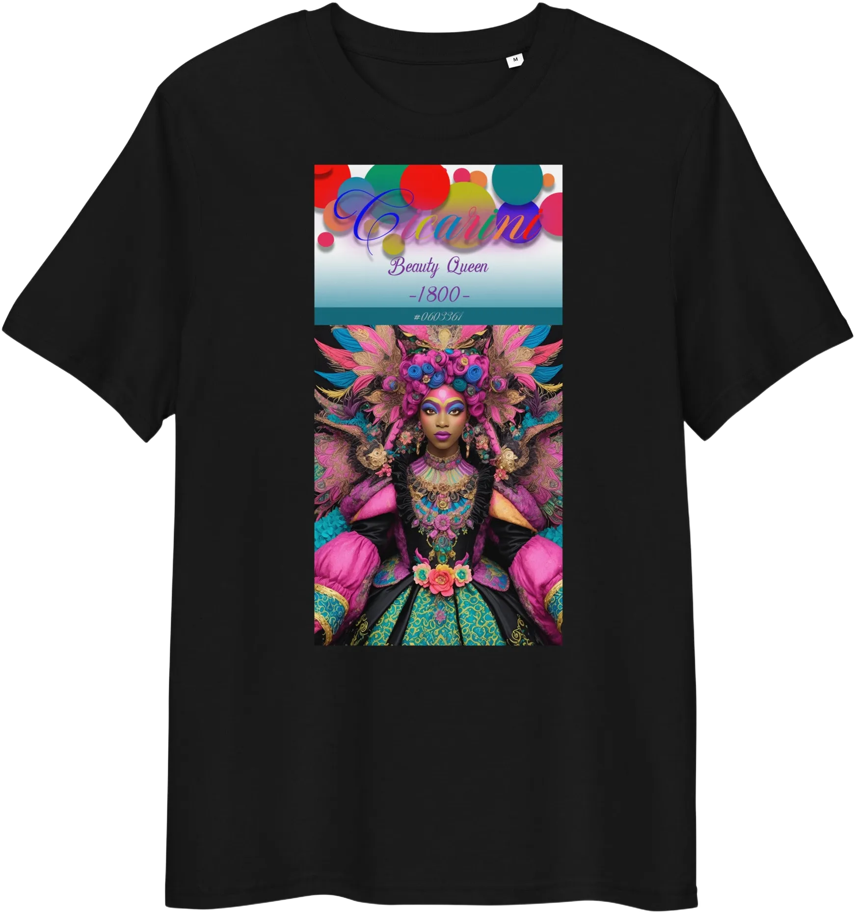 Unisex organic cotton t-shirt. Collection - Cicarini, Design - ANDRBEL STUDIO