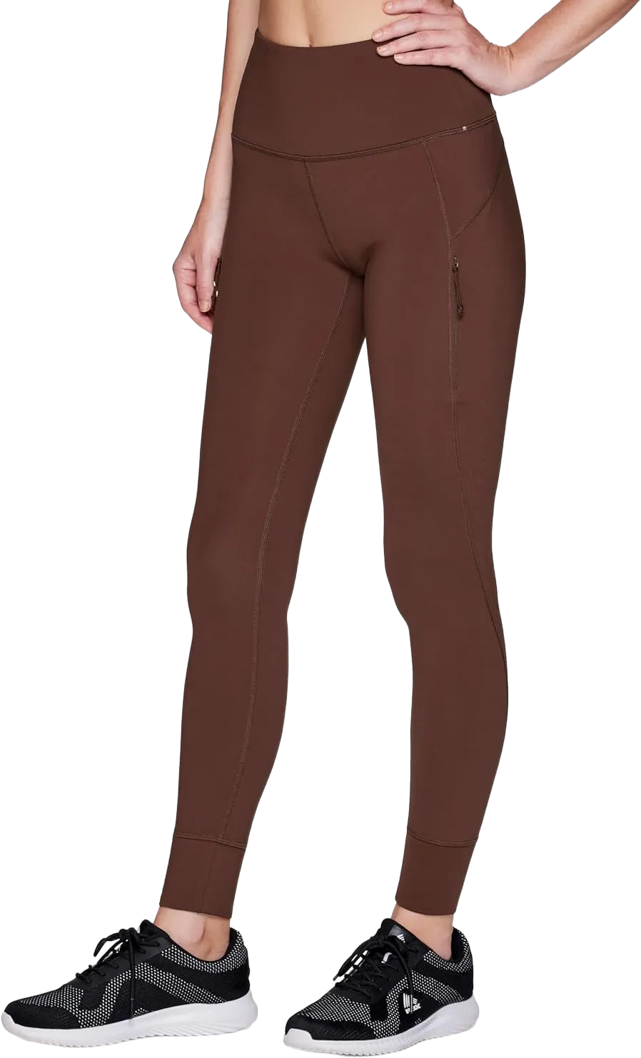 Avalanche Women's Full Length High Waist Fleece Lined Legging with Zipper Pocket