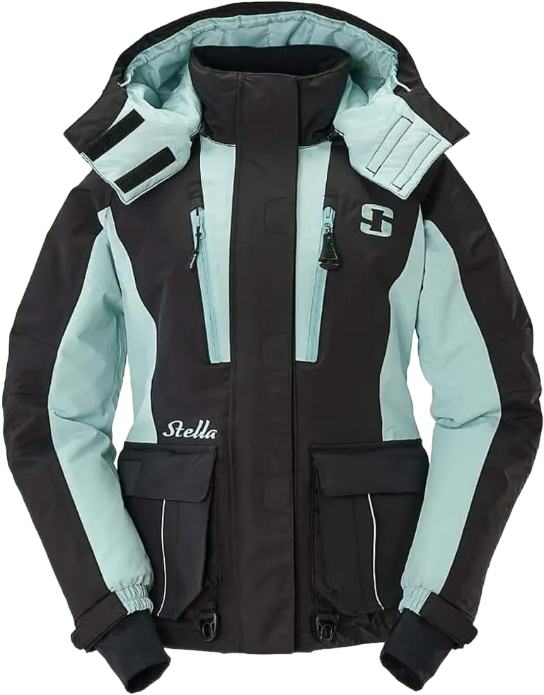 Striker Women's Stella Durable Windproof Water-Resistant Insulated Outdoor Ice Fishing Jacket with Removable Hood 4X-Large Black/Frost