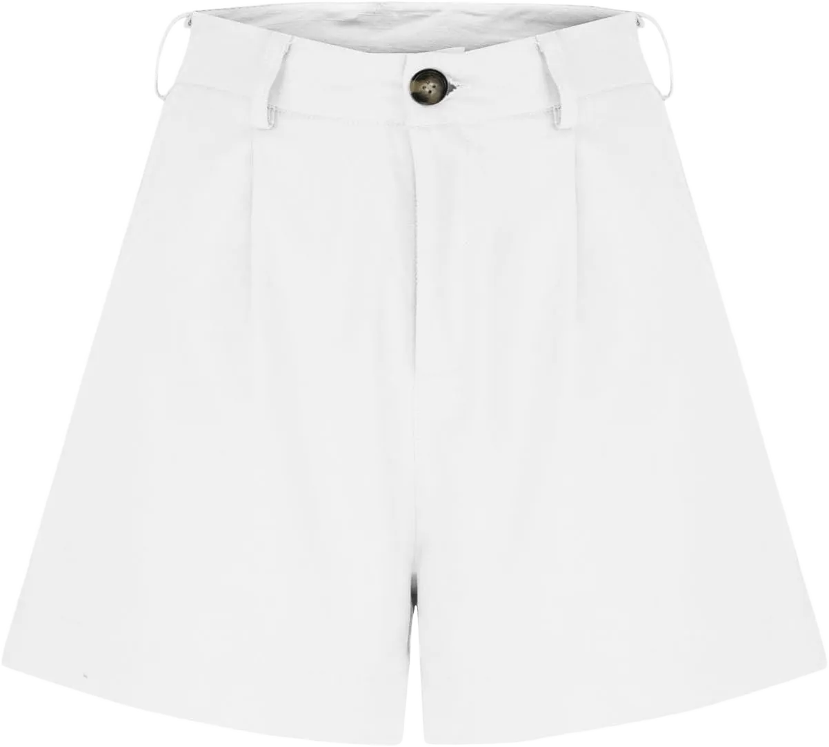 Womens Bermuda Wide Leg Shorts Summer Dressy High Waisted Plus Size Ladies Chino Linen Short with Pockets 2025 Trendy Small White