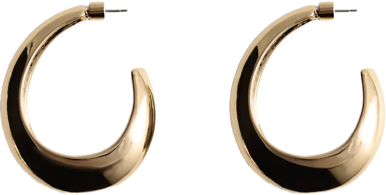 Oval hoop earrings