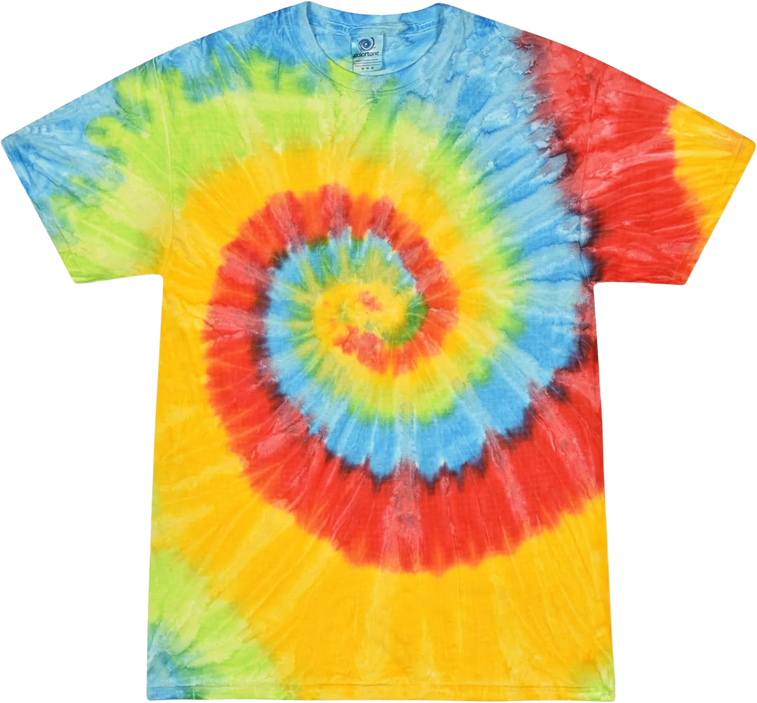 Colortone Tie Dye T-Shirts for Men and Women - Unisex Short Sleeve Tie-Dye T Shirts for Adults Medium Pastel Neon