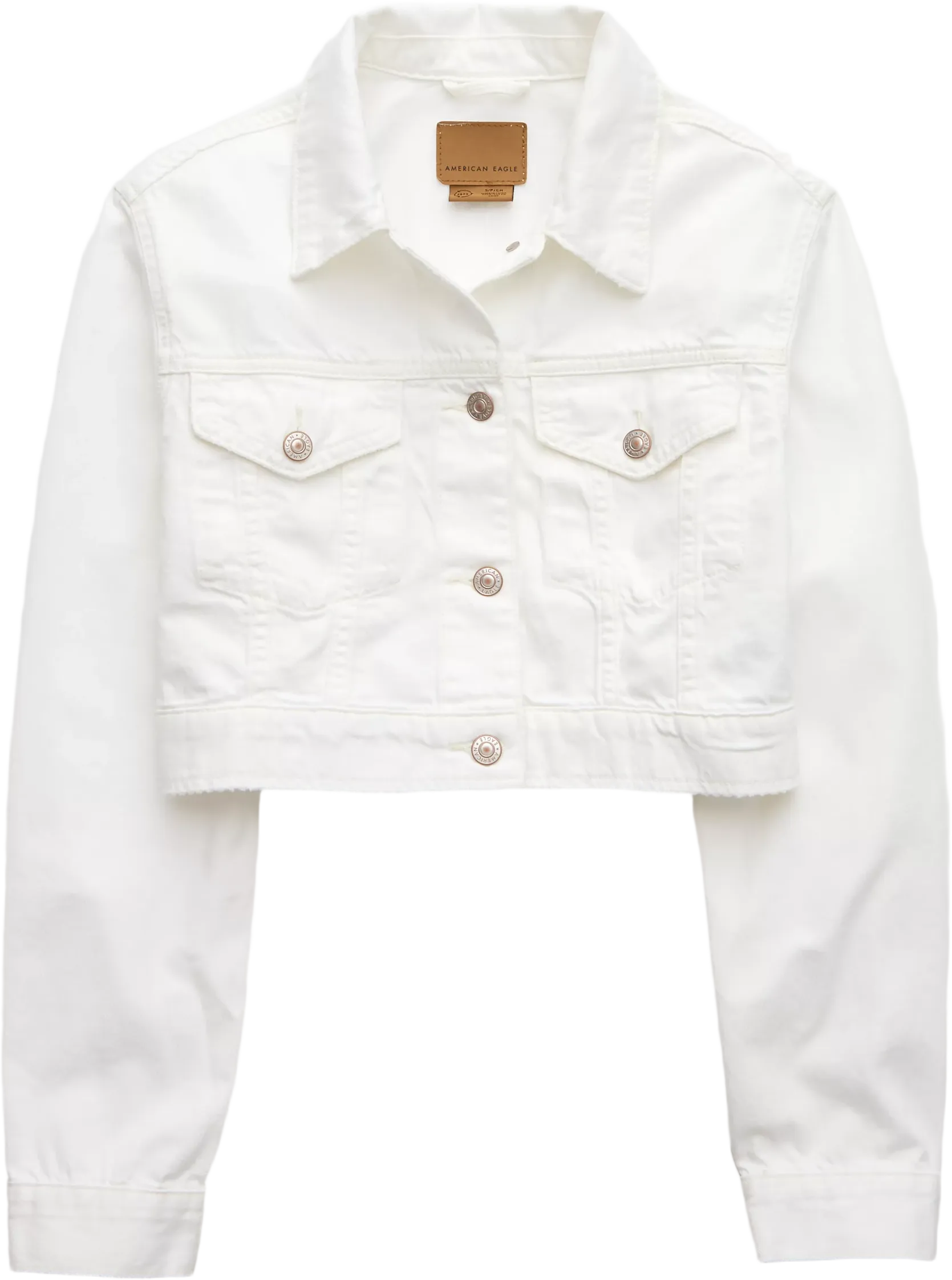 AE Dreamy Drape Super Cropped Denim Jacket