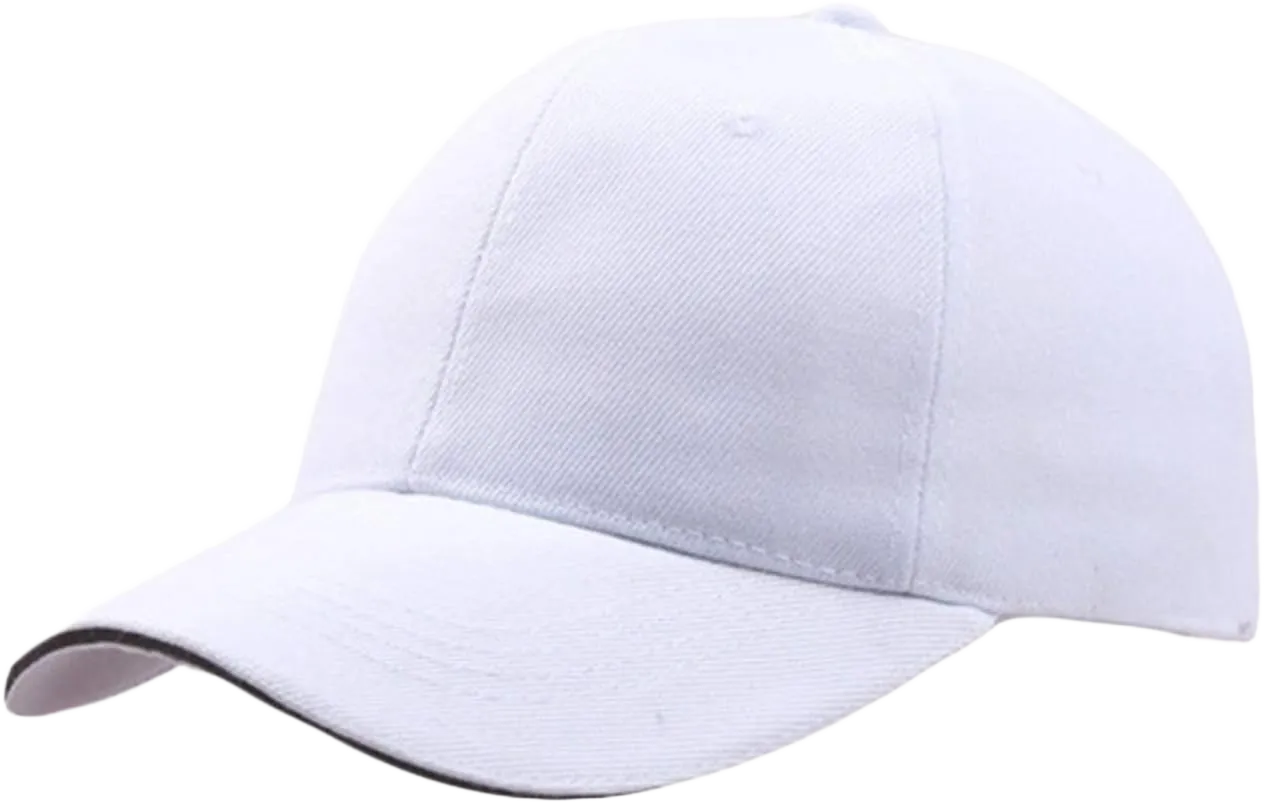 Andongnywell Men's and Women's Hat Peaked Baseball Golf Cap Breathable Outdoor Quick-Drying Sun Protection Hats One Size White
