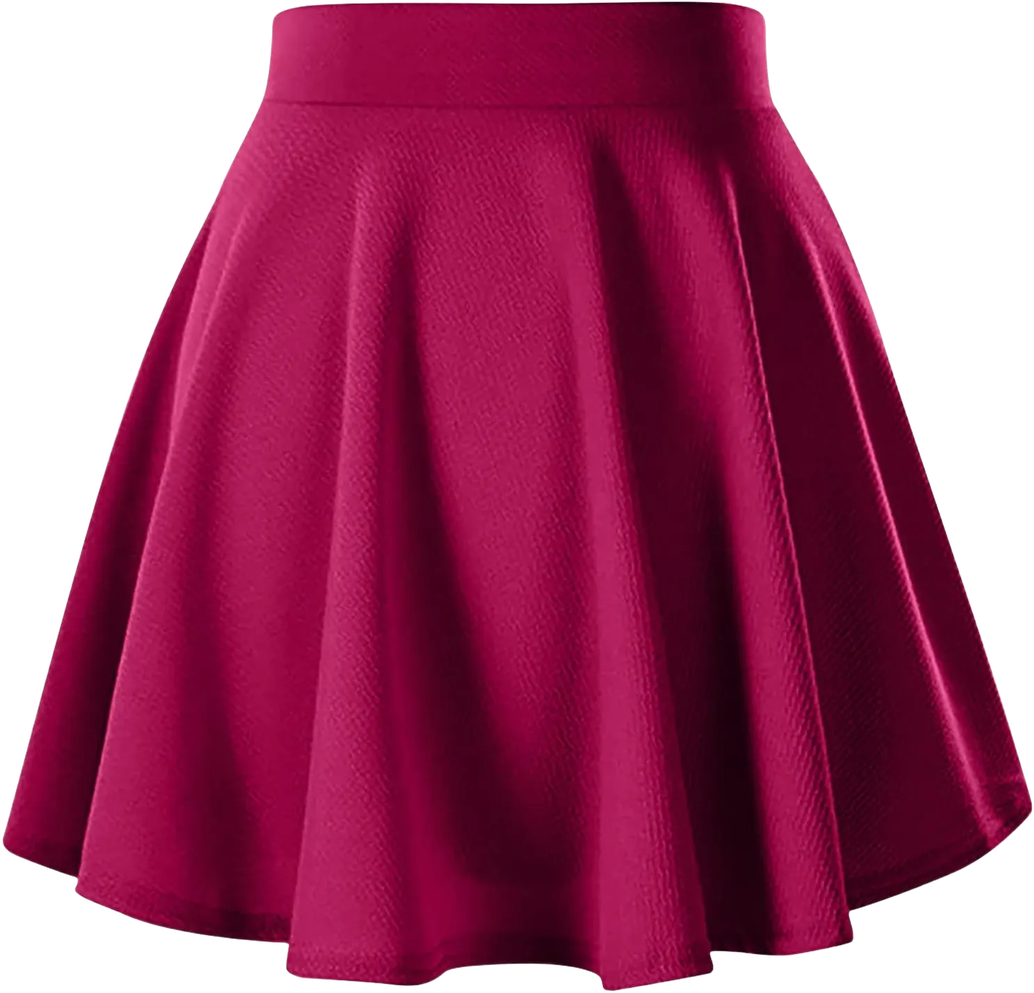 Generic Skirt for Women Midi Knee Length Loose Fit Crochet High Cut A Line Knit Plain Skirt Women 2024 Fashion Medium L-661 Burgundy Wine