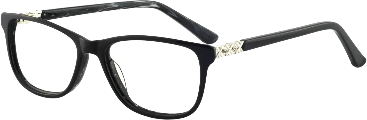 OCCI CHIARI Fashion Computer Blue Light Blocking Glasses women's Eyewear frame Clear Oval Optical Eyeglasses D2-black
