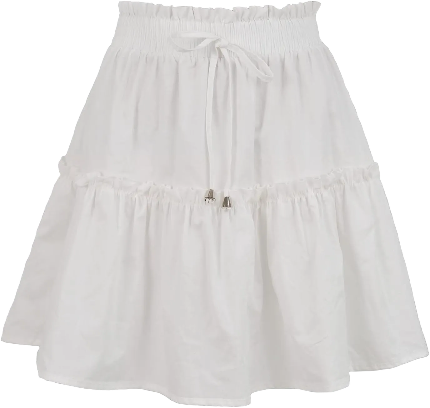 Yoyorule Bikini Skirt Bottoms for Women 2023 Skirt Women's Fashion Short Skirt High Waist Elastic Solid Skirt White : Clothing, Shoes & Jewelry