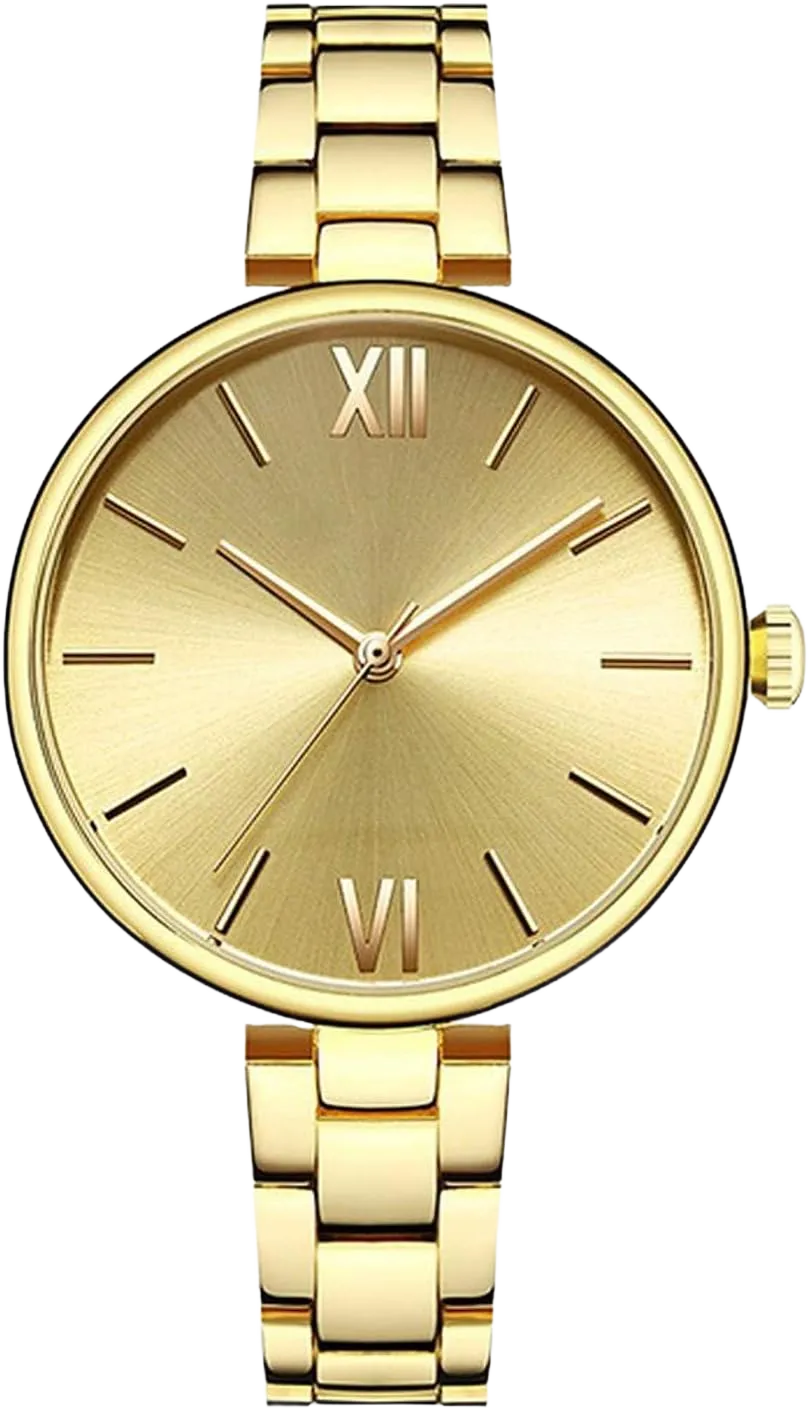 Women Watches Narrow Stainless Steel Band Quartz Watch Ladies Fashion Ultra-Thin Wristwatches gold