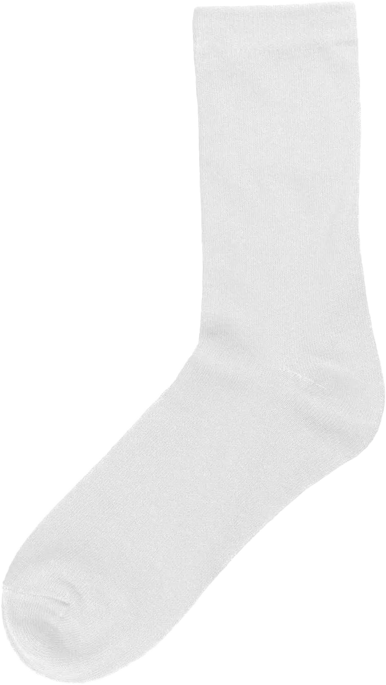 Women's Dress Socks Solid Colors COTTON Blend Mid Cut Ankle Height Sock White 1 Pair