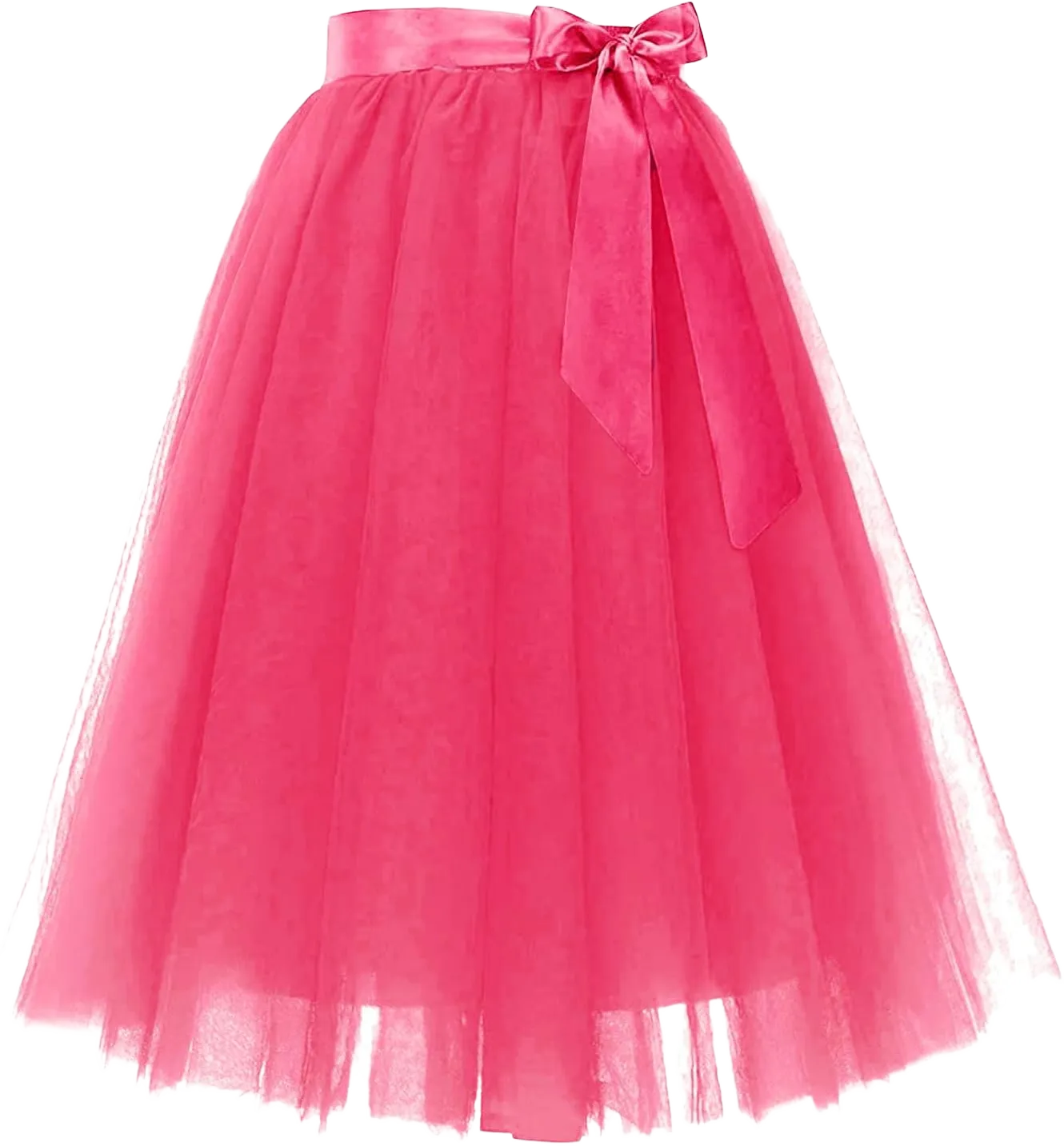 Tulle Skirt Women Tulle Skirts for Women Pleated Layered Tutu Skirt Womens Denim Skirt Womens Tutu Skirt Hot Pink One Size